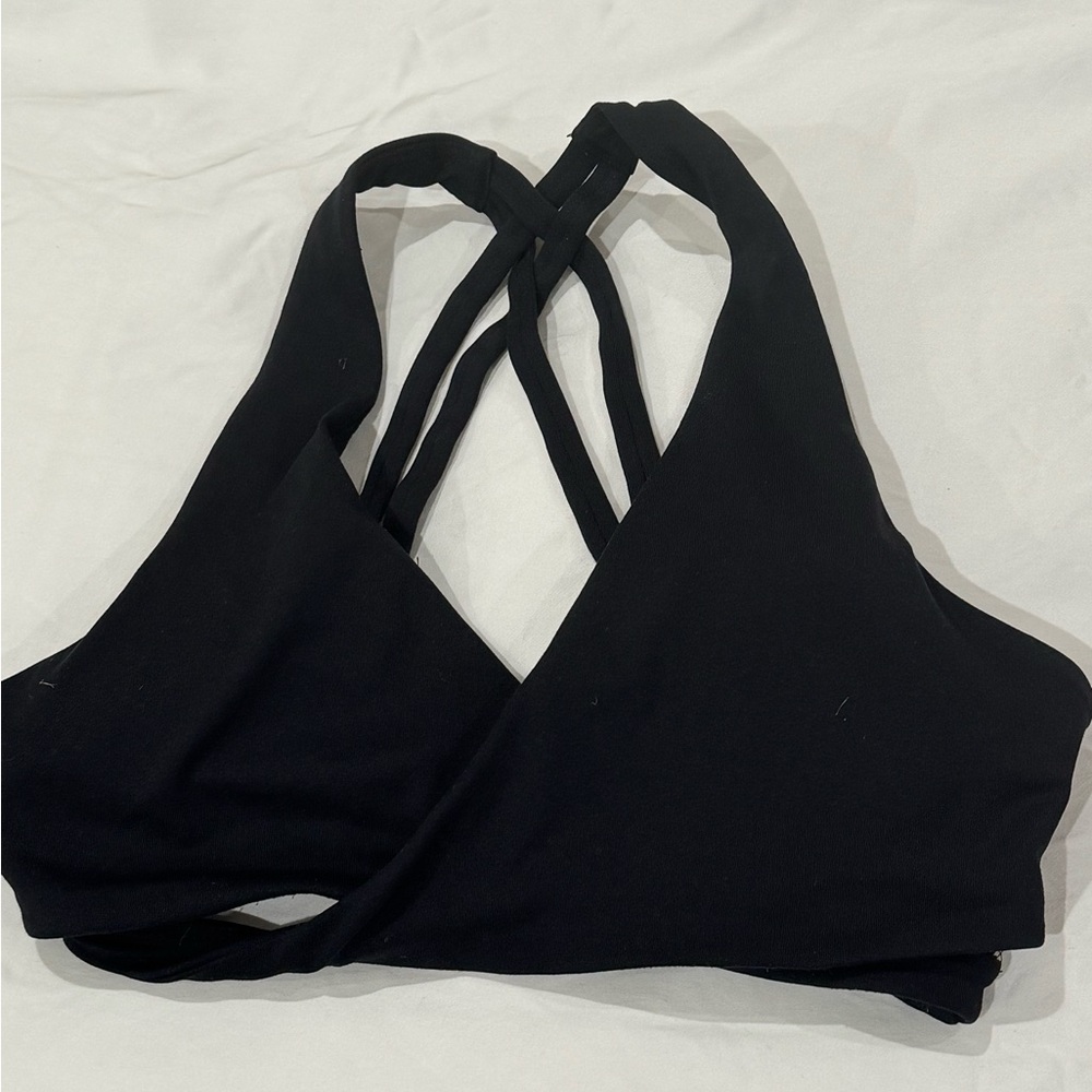 Fabletics black cross bra